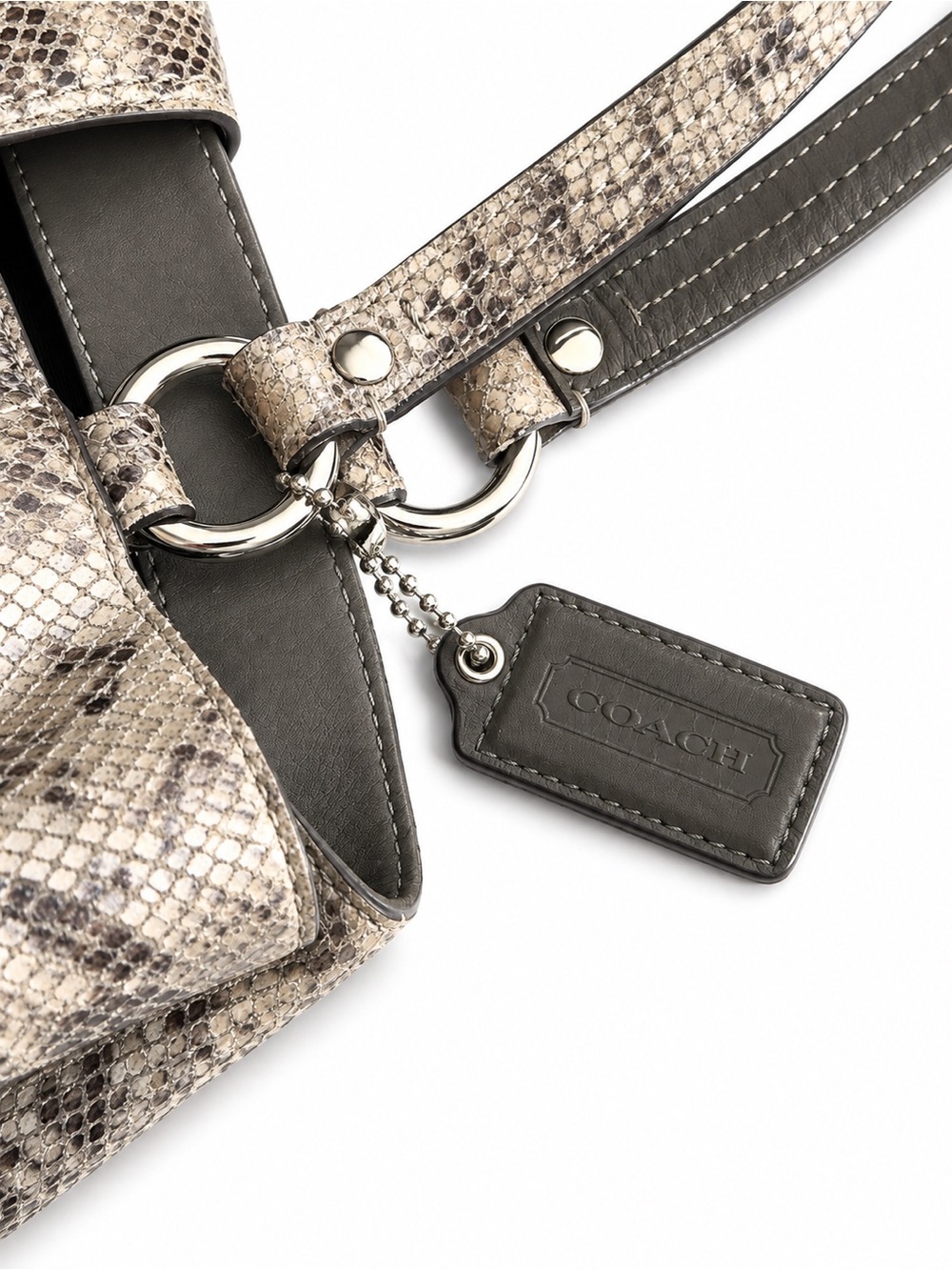 Coach - Soho Python Embossed Carryall Shoulder Bag - Gem